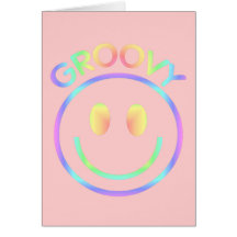 Groovy Regenbogen-smiley-Mitteilungskarten oder Gr