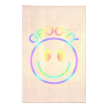 Groovy Smiley-altes getragenes Papier büropapier