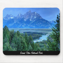 Großartiger Teton Nationalpark am Sonnenuntergang mousepads