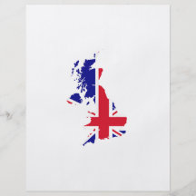 Großbritannien-Karten-Flagge Flyerdruck