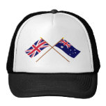 Großbritannien und Australien gekreuzte Flaggen Retrokappen