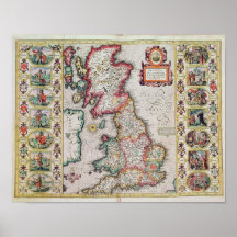 Großbritannien, wie es in das Tyme geteilt wurde Plakat