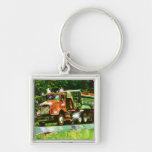 GROSSE ANLAGE-ORANGE KIES-LKW Kunst Keychain Schlüsselanhänger