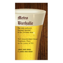 Große Bier-Visitenkarte