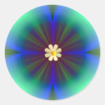 Große blaugrüne Blume Aufkleber