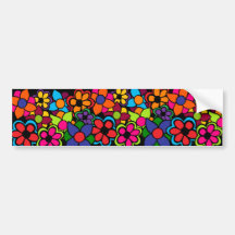 Große helle Blumen Auto Sticker
