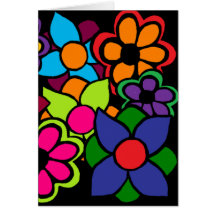 Große helle Blumen Karten