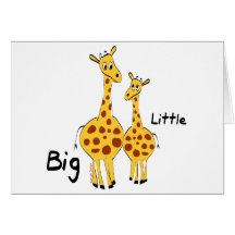 Große kleine Giraffe Grußkarte