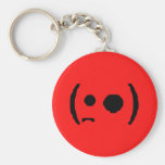 (•̪●) große mit Augen gestoßene Lippe emote Gesich Schlüsselbänder