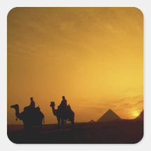 Große Pyramiden von Giseh, Ägypten am Sonnenunterg Aufkleber