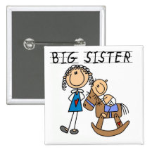 Große Schwester-Baby-Bruder-T-Shirts und Geschenke Buttons