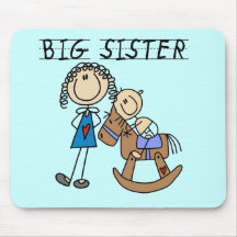 Große Schwester-Baby-Bruder-T-Shirts und Geschenke Mousepads