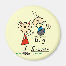 Große Schwester-kleiner Bruder-T-Shirts und Gesche Kühlschrankmagnete