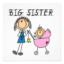 Große Schwester mit kleine Schwester-Geschenken Personalisierte Einladungen