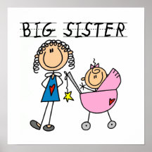 Große Schwester mit kleine Schwester-Geschenken Posterdrucke