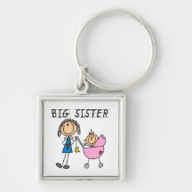 Große Schwester mit kleine Schwester-Geschenken Schlüsselbänder