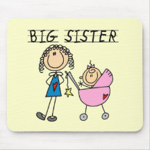 Große Schwester mit kleine Schwester-T-Shirts und  Mousepads