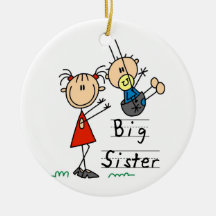 Große Schwester mit kleiner Bruder-Geschenken Weinachtsornamente