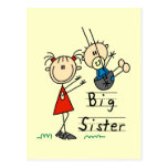 Große Schwester mit kleiner Bruder-T-Shirts und Ge Postkarte