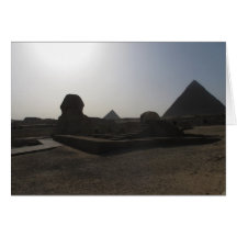 Große Sphinx und Pyramide am Sonnenuntergang Karten