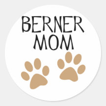 Große Tatzen Berner Mamma Runde Aufkleber