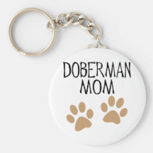 Große Tatzen-Dobermann-Mamma Schlüsselbänder