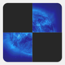 GROSSE Zielflagge 1 der quadratische blaue Sun-Auf
