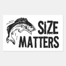 Größen-Angelegenheiten! Lustiger Fischen-Entwurf Rechteckige Sticker