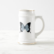 Großer blauer u. schwarzer Schmetterling Kaffee Tassen