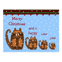 großer Bonze rufus Weihnachtsschnee Postkarte
