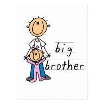Großer Bruder mit Baby-Schwester-T-Shirts und Gesc Postkarte