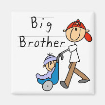 Großer Bruder mit kleiner Bruder-T-Shirts und Gesc Kühlschrankmagnet