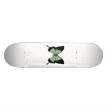 Großer grüner u. schwarzer Schmetterling Personalisierte Skateboarddecks