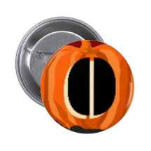 Großer hohler Kürbis Button