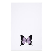 Großer lila u. schwarzer Schmetterling Personalisierte Büropapiere
