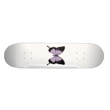 Großer lila u. schwarzer Schmetterling Personalisiertes Skateboard