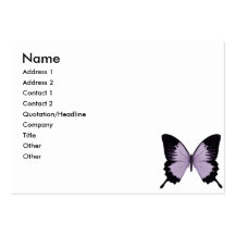 Großer lila u. schwarzer Schmetterling Visitenkartenvorlage