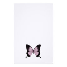 Großer rosa u. schwarzer Schmetterling - personifi Individuelle Büropapiere