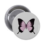 Großer rosa u. schwarzer Schmetterling - personifi Anstecknadel