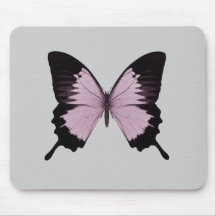 Großer rosa u. schwarzer Schmetterling - personifi Mousepads