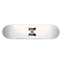 Großer rosa u. schwarzer Schmetterling - personifi Skateboard Bretter