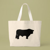 großer schwarzer Angus-Stier taschen