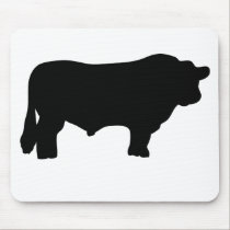 großer schwarzer Angus-Stier mousepads