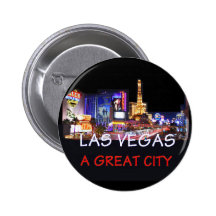 Großer Stadt-Knopf LAS VEGASS Anstecknadel