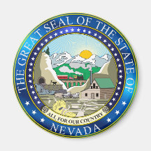 Großes Siegel des Staat von Nevada Magnete