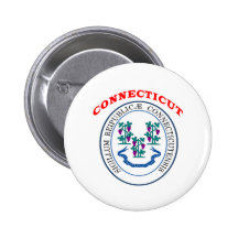 Großes Siegel von Staat Connecticut Buttons