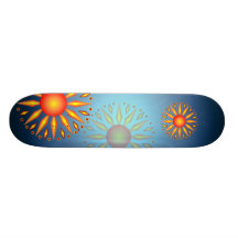 Großes Sommer-Sonnenwendesun-Skateboard Skateboardbrett
