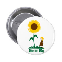 Großes Sonnenblume-Traummädchen Buttons