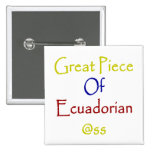 Großes Stück des Ecuadorian-Esels Anstecknadelbutton