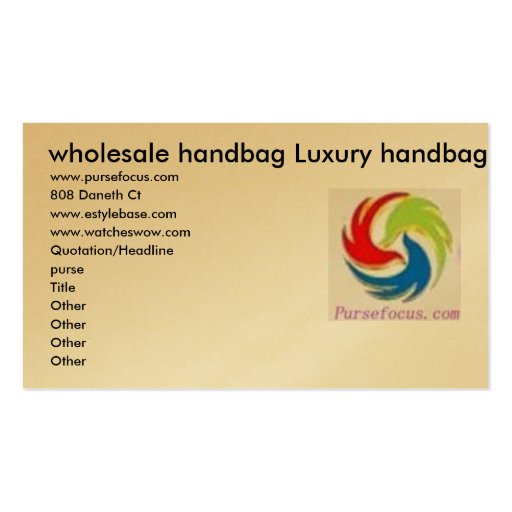 Großhandelshandtasche Luxushandtasche Visitenkarte